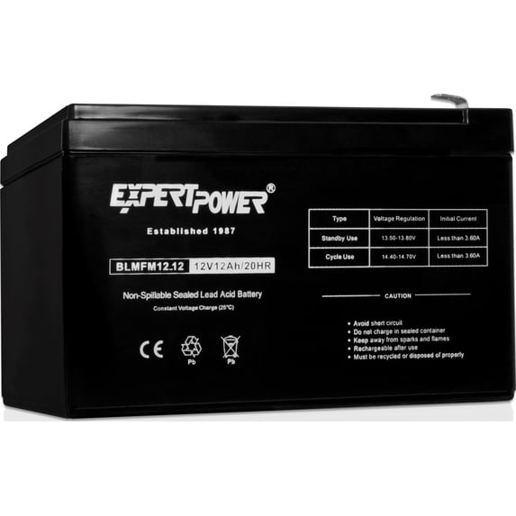 ExpertPower 12 Volt 12 Ah Rechargeable Battery || EXP12120