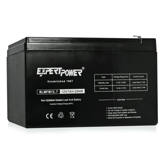 ExpertPower 1270 12V 7Ah Fully Sealed SLA with Advanced Glass Mat Technology AGM Lead Acid Battery