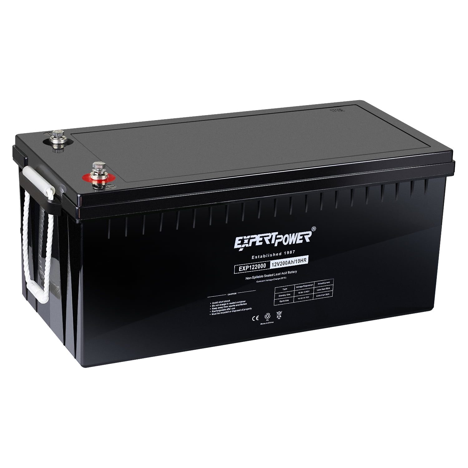 ExpertPower (12V 200Ah) Sealed Lead Acid AGM Battery for Solar Wind Power