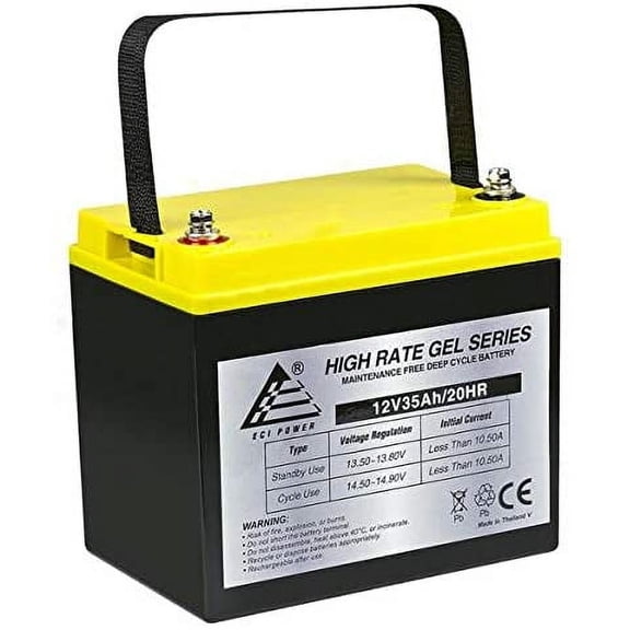 ExpertPower 12V 35AH Gel Replacement Battery for Deep Cycle Solar 33Ah, 34Ah, 36Ah