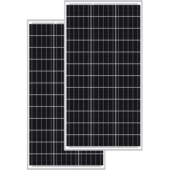 ExpertPower Monocrystalline Solar Panel, Compact Design, High Efficiency Module PV Power for Battery Charging Boat, Caravan, RV, Off Grid Applications