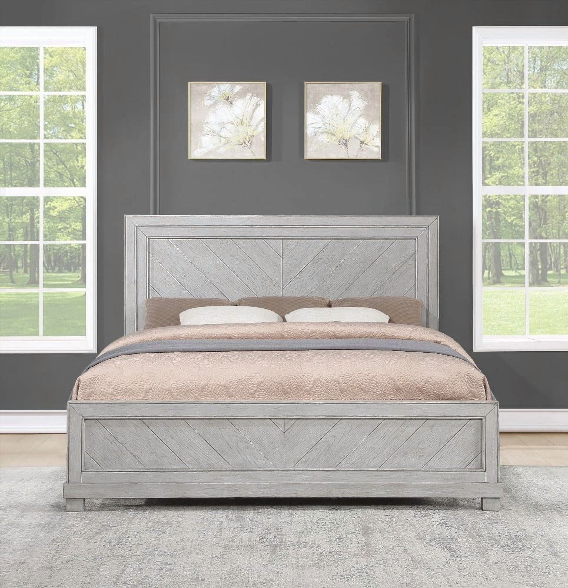 Expertly crafted Montana Queen Bed with Gray finish - Asian hardwoods ...