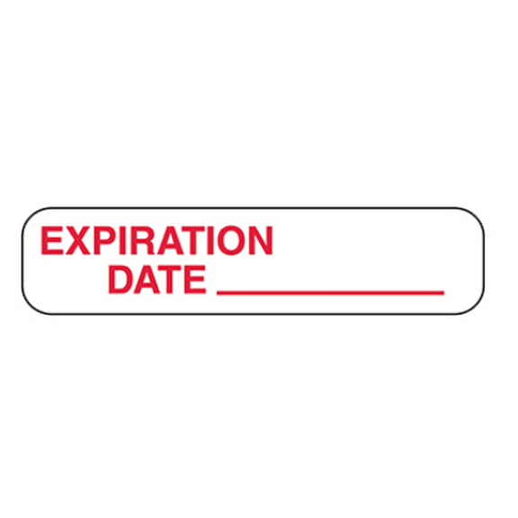 Expiration Date Labels (1,000; 2-500 rolls)