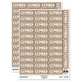 thumbnail image 1 of Expired Bold Border Top Bottom Sticker Set - Brown - Gloss Finish - 1.5" Small, 1 of 7