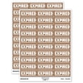 thumbnail image 1 of Expired Bold Border Top Bottom Sticker Set - Brown - Matte Finish - 1.75" Medium, 1 of 7