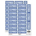 thumbnail image 1 of Expired Bold Border Top Bottom Sticker Set - Dark Blue - Matte Finish - 2.00" Large, 1 of 7