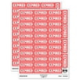 thumbnail image 1 of Expired Bold Border Top Bottom Sticker Set - Red - Gloss Finish - 1.5" Small, 1 of 7