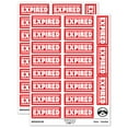 thumbnail image 1 of Expired Bold Border Top Bottom Sticker Set - Red - Gloss Finish - 2.00" Large, 1 of 7
