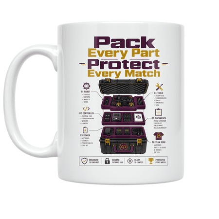 Exploded Packing Design - Coding Competition Enthusiast - 11 oz Ceramic Coffee Mug