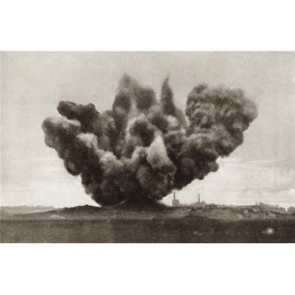 Exploding Artillery Shell During The First World War. From The Illustrated War News Published 1915 Print