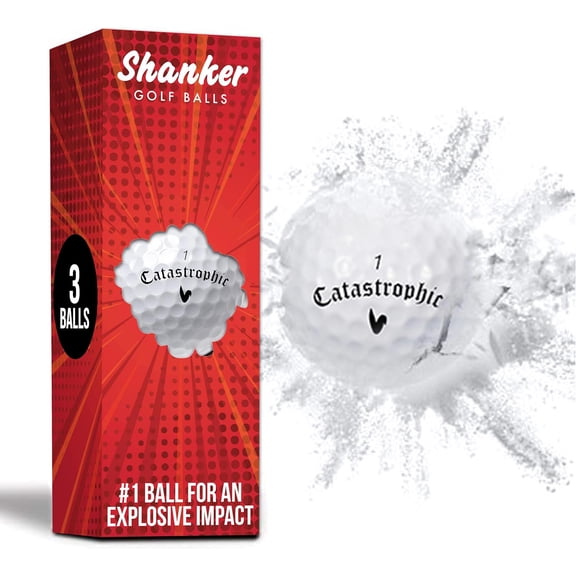 Exploding Balls - Prank Balls That Explode on Impact - Funny Joke for Golfers (Sleeve of 3, Novelty)