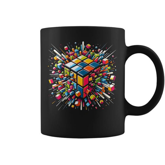 Exploding Cube Speed Cubing Puzzle Master Coffee Mugs