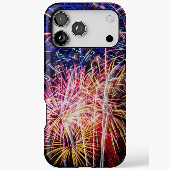 Exploding Fireworks Festive Art for iPhone Case 17 11 12 13 14 15 16 Pro Max