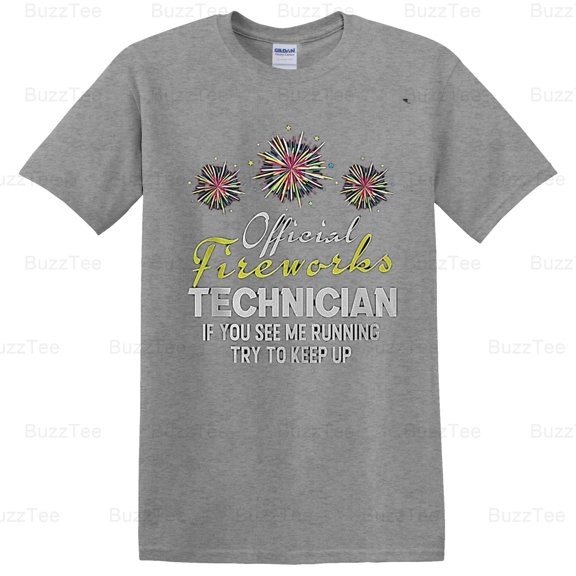 Exploding Fireworks Tech Shirt 4th July Party Pyrotechnics Fun T-Shirt Unisex, up to 5XL