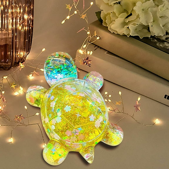 Exploding Flash Turtle Toy for Sensory Play, Pool and Aquarium Fish Tank Decorations, Desk Top 3D Sea Turtle, Sensory Relaxing Desktop Decor Art