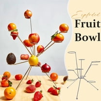 Exploding Fruit Bowl – Metal Floating Fruit Bowl Art Sculpture, Exploded Fruit Display Stand, Fireworks on the Dinner Table Decoration Centerpiece