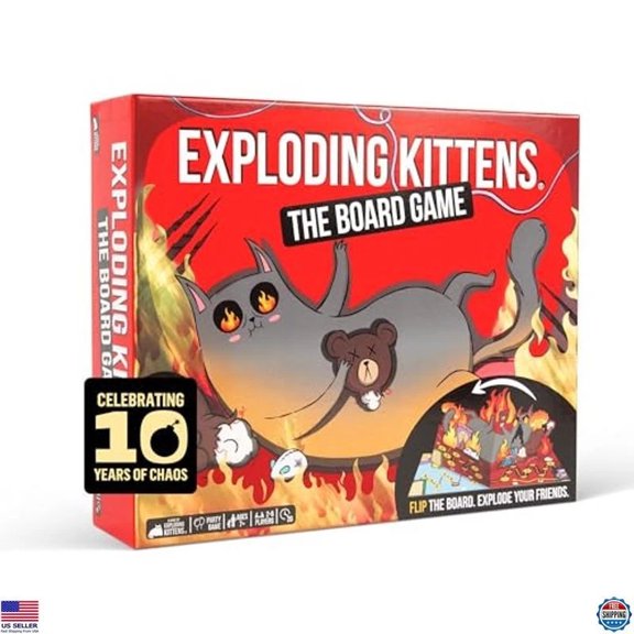 Exploding Kittens Board Game - Fun Party Game for 2-6 Players Aged 7+