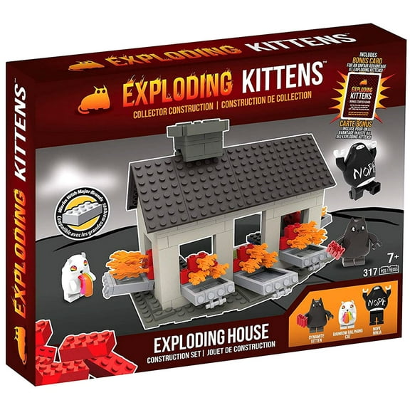 Exploding Kittens C3 Construction Exploding House Scene Set