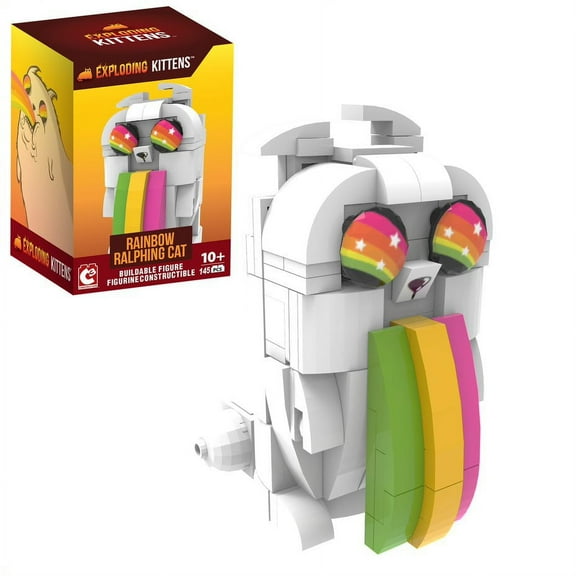 Exploding Kittens - Collector Construction - Buildable Figure - Series 1 - Rainbow-Ralphing Cat
