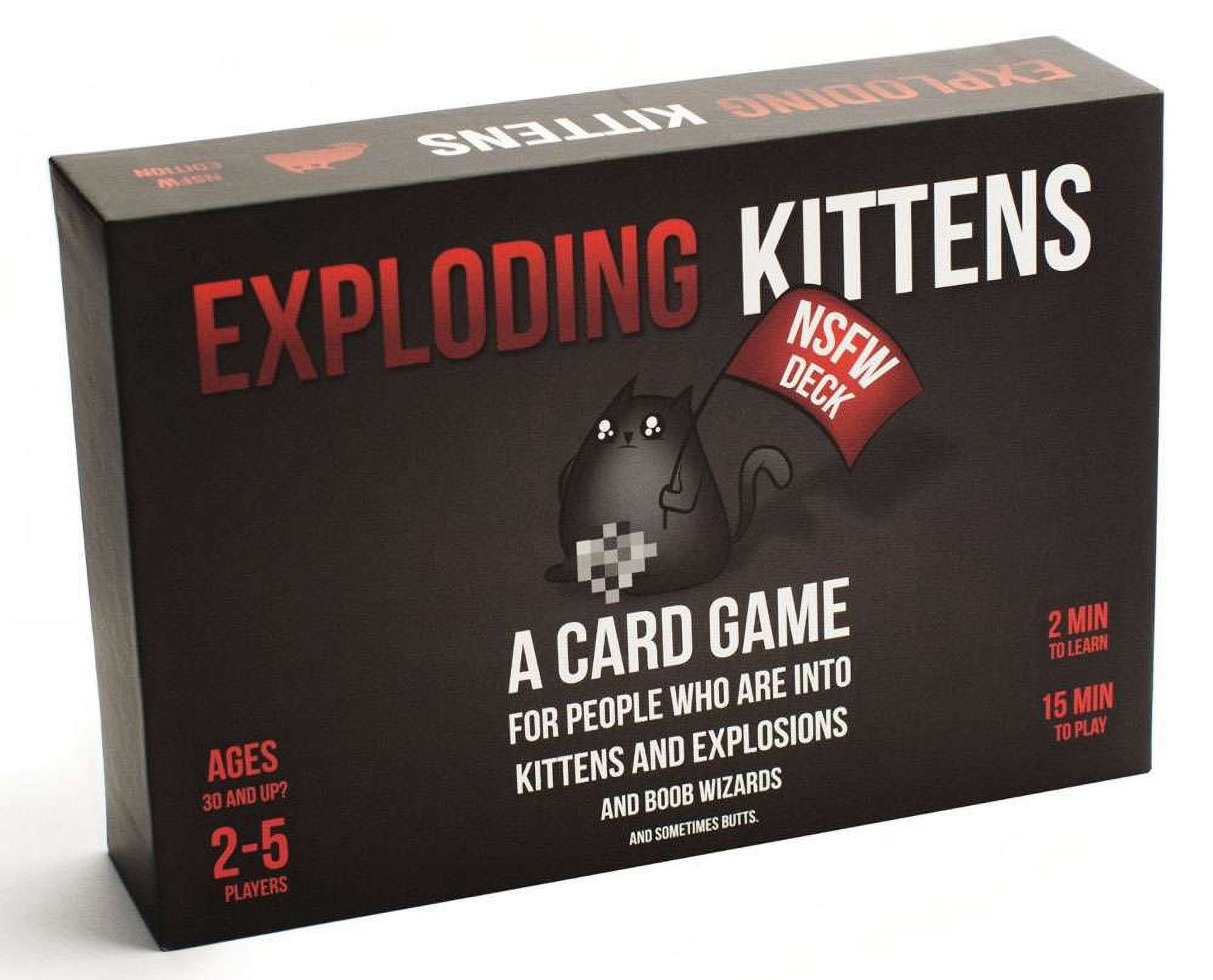 Exploding Kittens NSFW Card Game,15 Mins Ages 17 and up, 2-5 Players