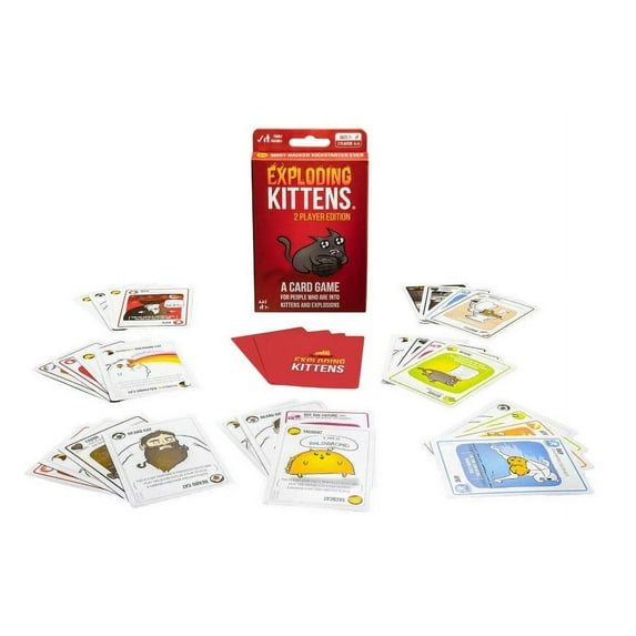 Exploding Kittens On the Go Travel 2 Player Edition Card Game, Cardstock
