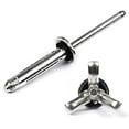 thumbnail image 1 of Exploding Rivets 3/16 (#6) Aluminum Shaveable Head Blind Rivets with Sealing Washer 6-6, 3/16" x 3/8" Grip (0.050-0.375) QTY 25, 1 of 5