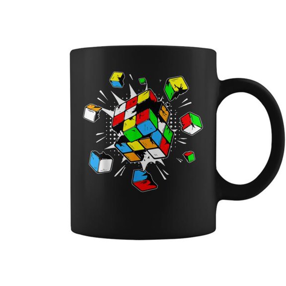 Exploding Rubix Rubiks Rubics Cube 3X3 Cuber Events Costume Coffee Mugs