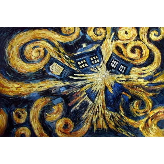 Exploding Tardis - CANVAS OR PRINT WALL ART