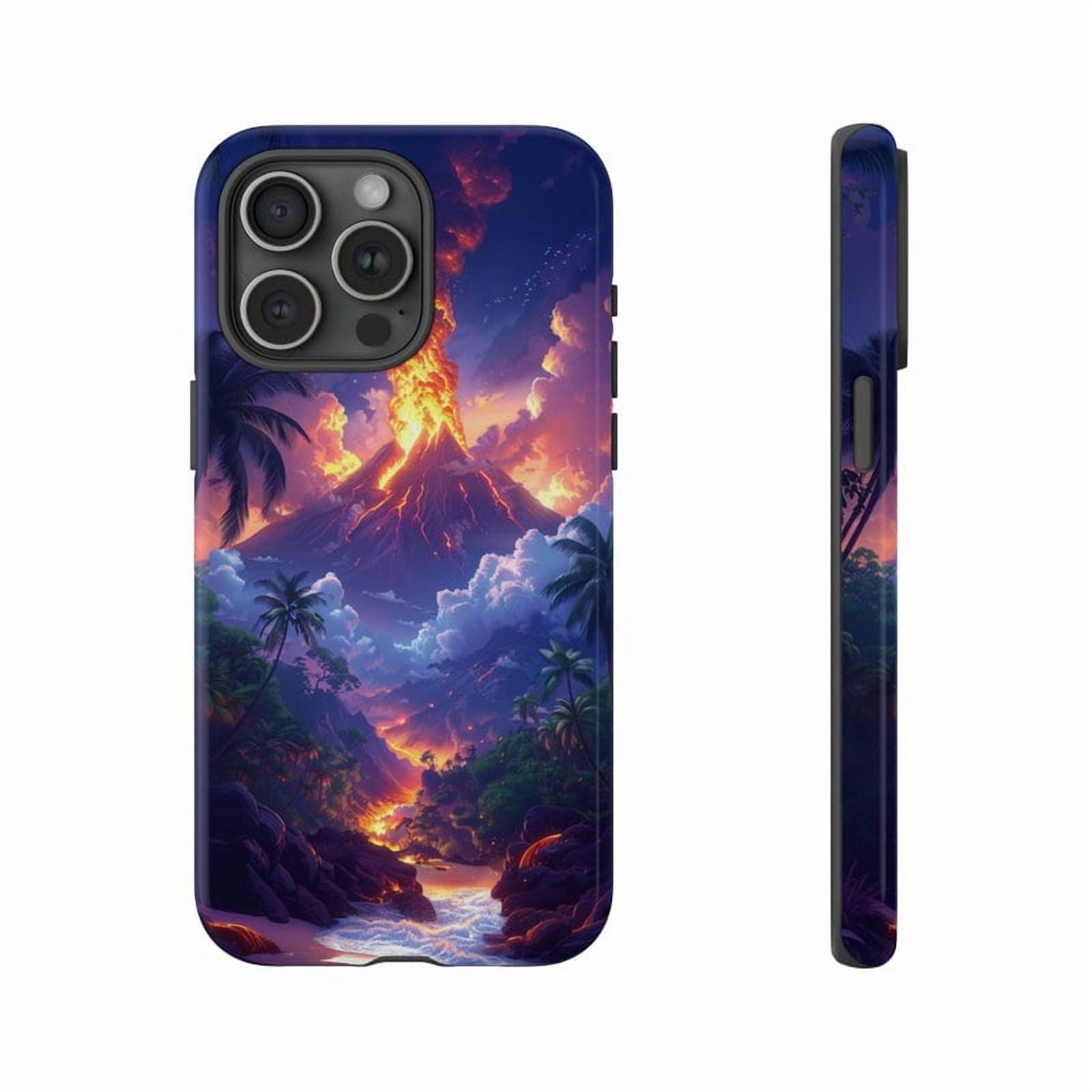 Exploding Volcano Mountain on a Beach Island Phone Case for iPhone 11 ...