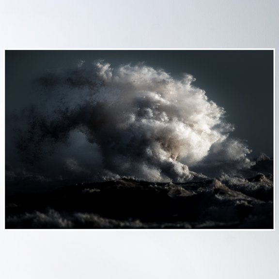 Exploding Waves Poster Wall Art, Modern Wall Decor, 12x18 UNFRAMED