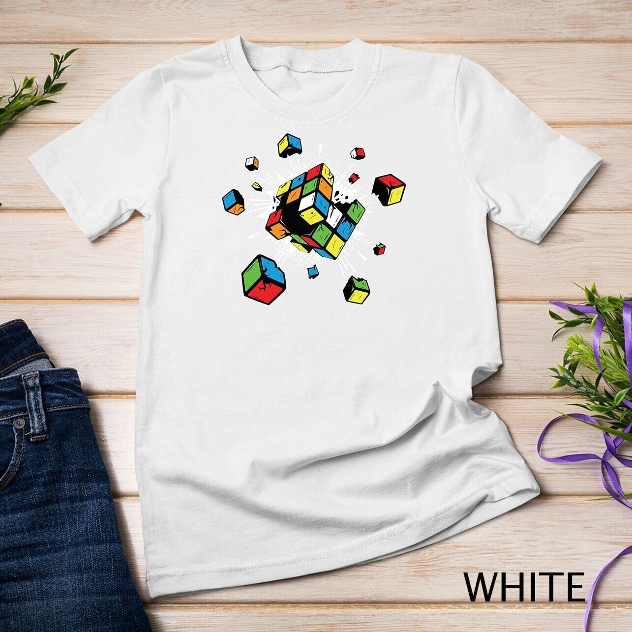 Exploding rubix rubiks rubics cube present gift for kids Unisex T-shirt ...