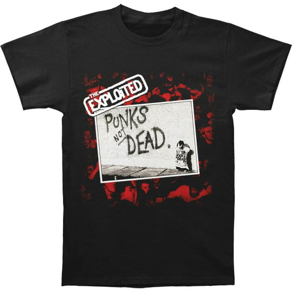 Exploited Men's Punk's Not Dead T-shirt Large Black