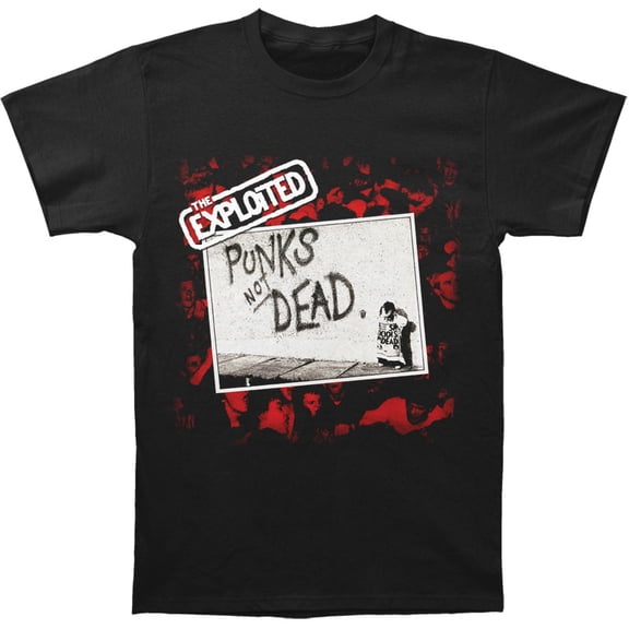 Exploited Men's Punk's Not Dead T-shirt Medium Black