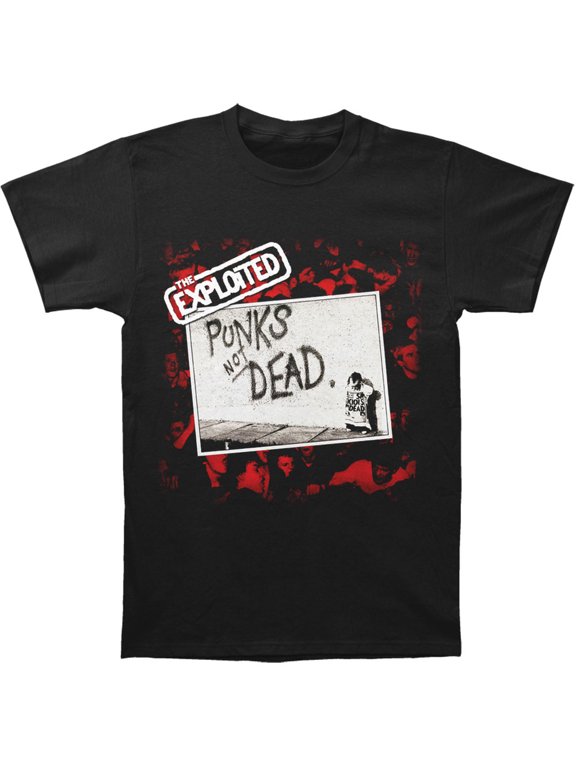 Men's Punk's Not Dead T-shirt X-Large Black