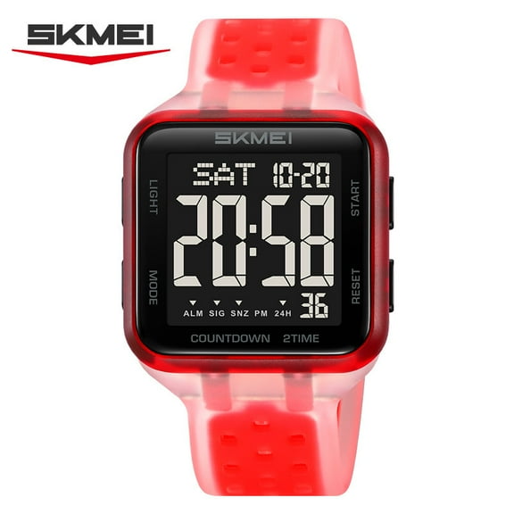 Explojoy Digital Dual Time Watch for Men – Waterproof LED Sports Wristwatch