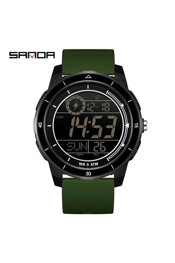 Durable Unisex Digital Watch – Waterproof Square Design with Backlight and Chronograph
