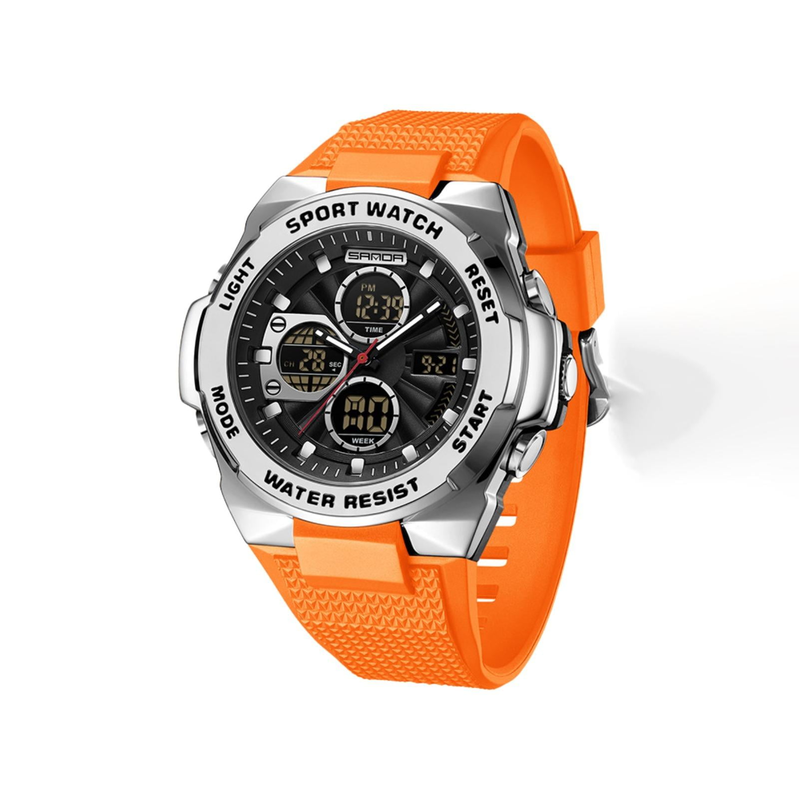 Explojoy Fashion Digital Sports Watch – Waterproof Dual Display, Alloy ...