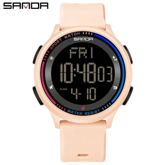 Explojoy Fashion Digital Sports Watch – Waterproof LED Display, Alarm Clock, Night Light, Unisex Teen Style