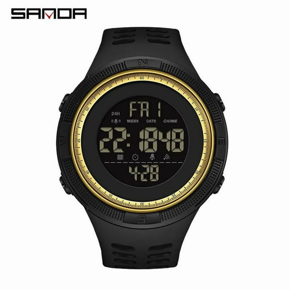 Explojoy Fashion Digital Timepiece – Luminous Interface, Water Resistant, Chronograph Dial