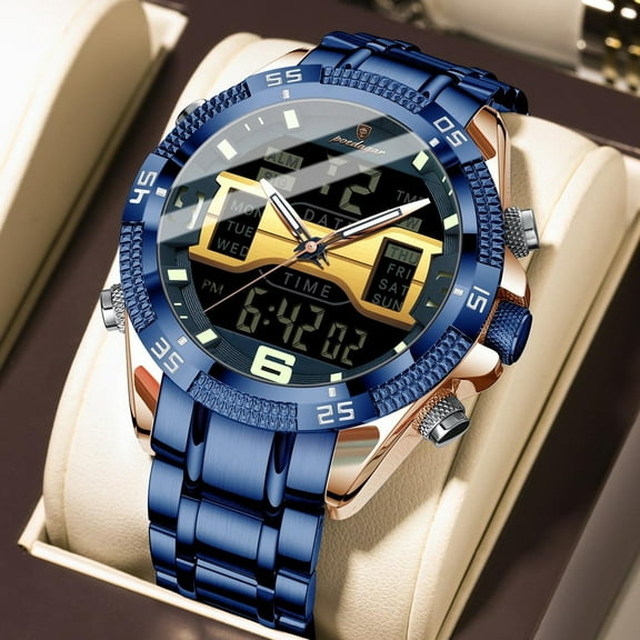 Explojoy Fashion Sport Wristwatch – LED Display, Week and Date Features, Quartz Movement