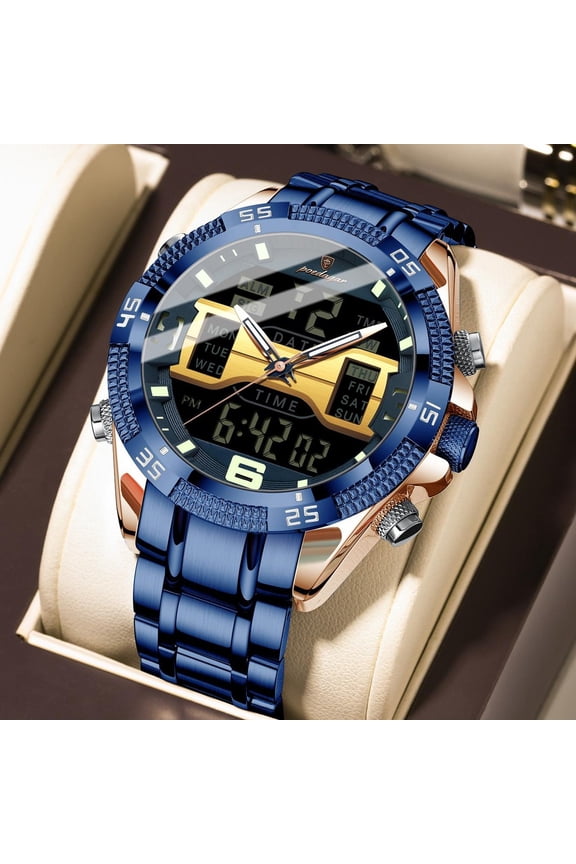 Fashion Sport Wristwatch – LED Display, Week and Date Features, Quartz Movement