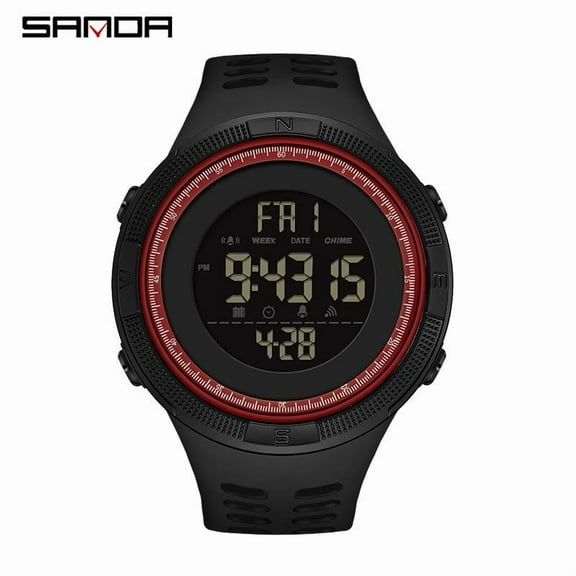 Explojoy Men's Digital Sport Watch – Waterproof, Chronograph Function, Luminous Display, Alarm Feature