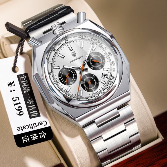 Explojoy Men's Luxury Quartz Timepiece – Luminous Hands and Multifunctional Calendar Dial