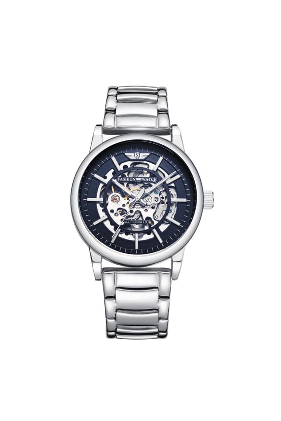 Men's Skeleton Mechanical Watch – Automatic Movement, Waterproof, Stainless Steel Strap