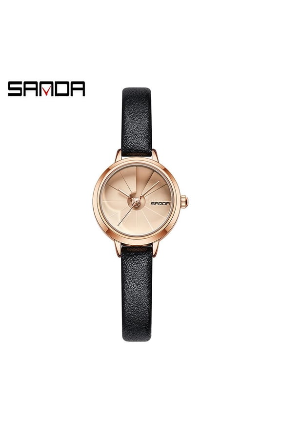 Minimalist 3D Dial Watch for Women – Lightweight Waterproof Quartz