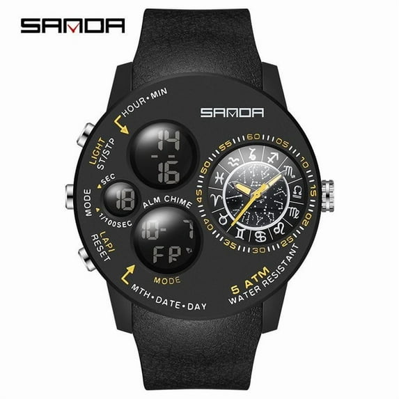 Explojoy Multifunctional Men's Watch – Digital Interface, Waterproof Build, Celestial Design