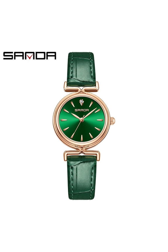 Quartz Watch for Women Waterproof Fashion Stainless Steel Band/Leather Ladies Watch