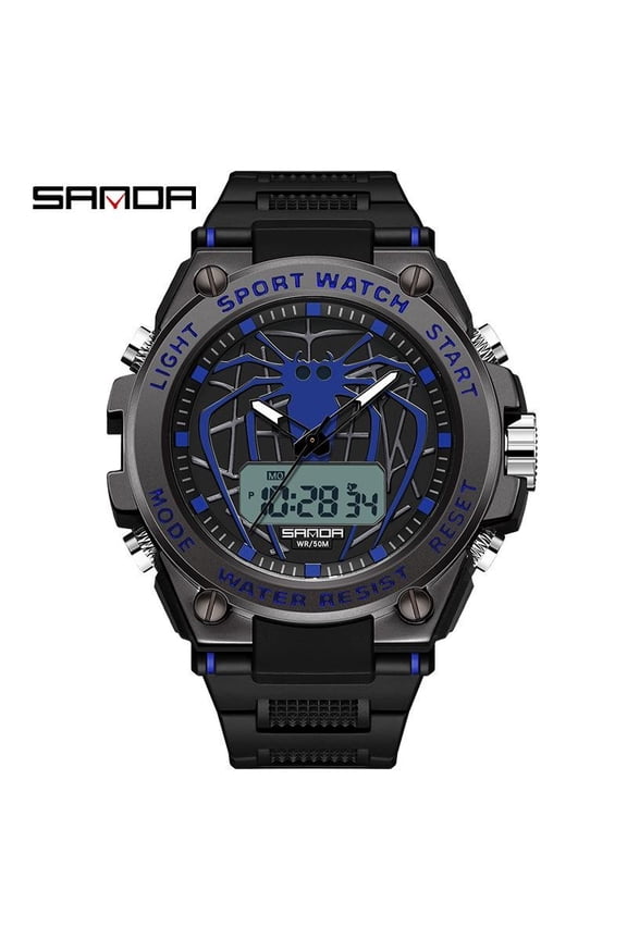 Sport Watch for Men Waterproof Fashion Multi-function Metal Case Electronic Digital Watch