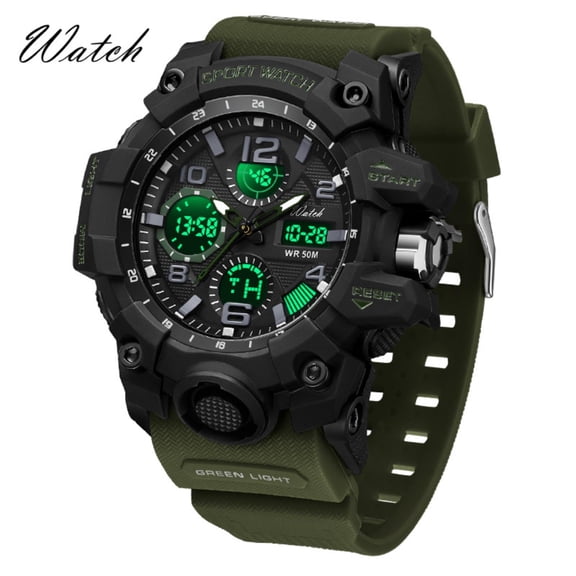 Explojoy Trendy Digital Sports Watch, Waterproof, Alarm Clock, Luminous Display for Men & Women