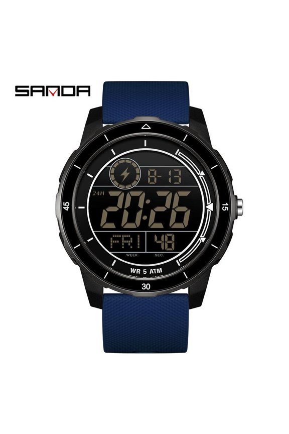 Unisex Digital Sports Watch – Waterproof Square Design with Luminous Display & Alarm